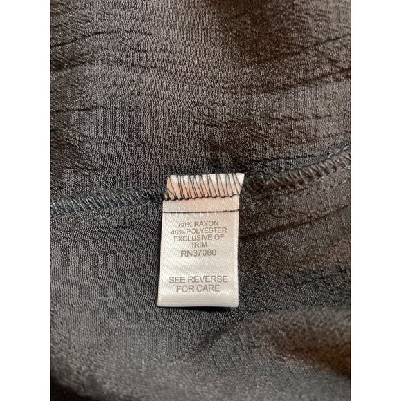 Cato EST 1946 Womens Peasant Blouse Black L Embroidered Bell Sleeves Whimsy Goth - Picture 5 of 6